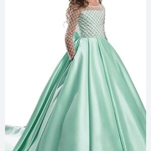 Elegant Mint Green Kids Dress